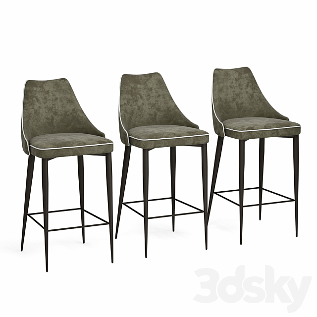 Barstool BONTEMPI CASA CLARA 3DSMax File - thumbnail 3