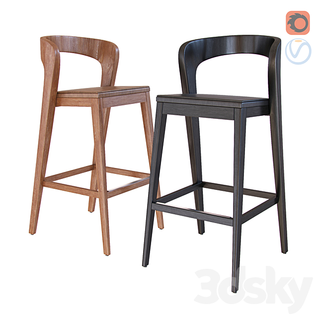 Barstool by Alain Berteau 3DSMax File - thumbnail 1