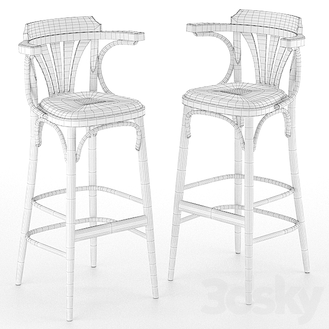 Barstool by TON 3DSMax File - thumbnail 3