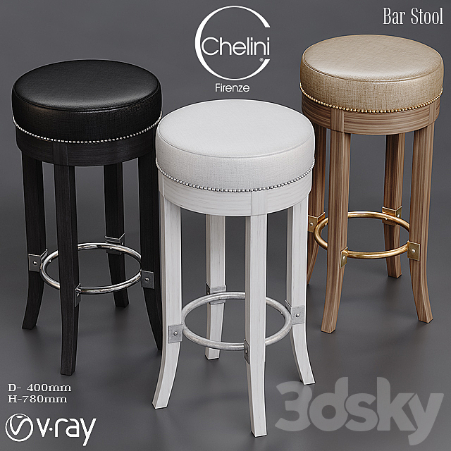 Barstool Chelini 3DSMax File - thumbnail 1