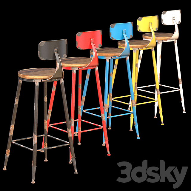 Barstool CRAFT 3DS Max Model - thumbnail 2