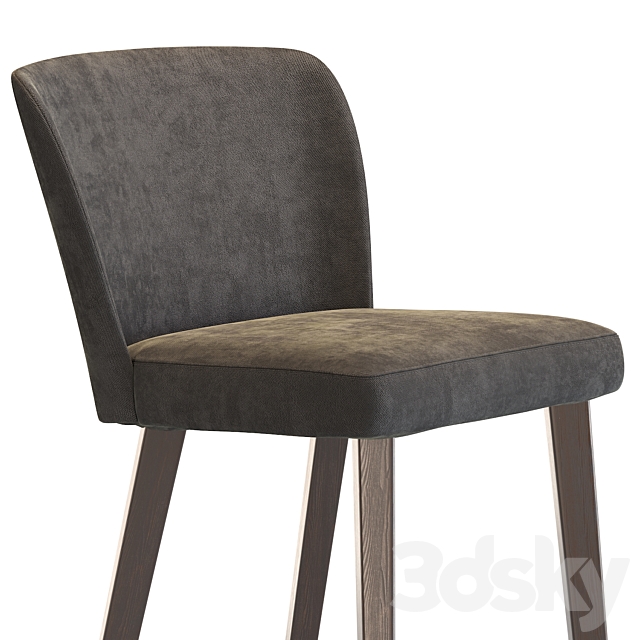 Barstool Eva 3DS Max Model - thumbnail 2