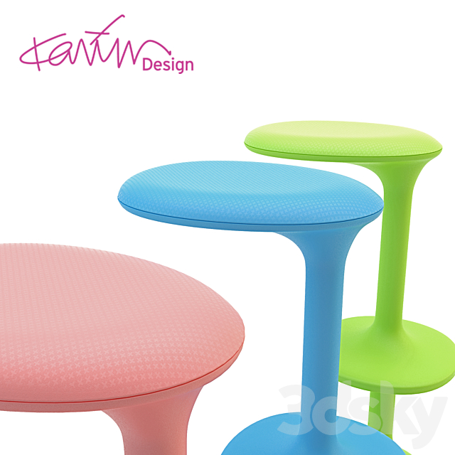 Barstool Karim Rashid Kant Casamania 3DS Max Model - thumbnail 2