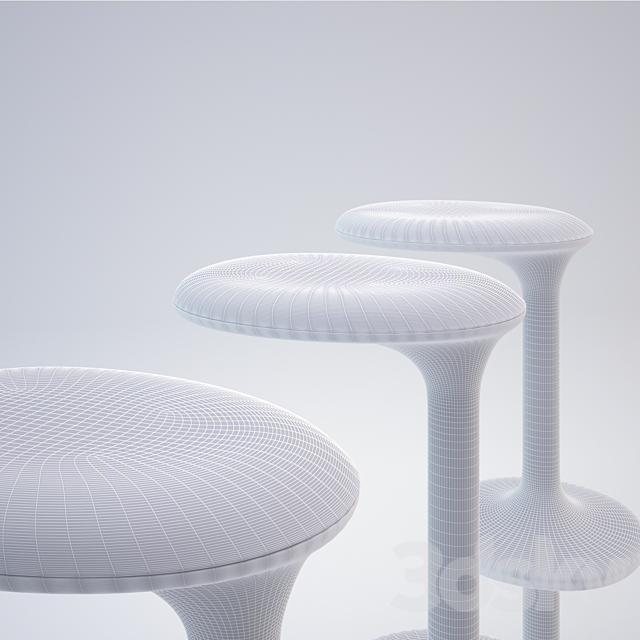 Barstool Karim Rashid Kant Casamania 3DS Max Model - thumbnail 3