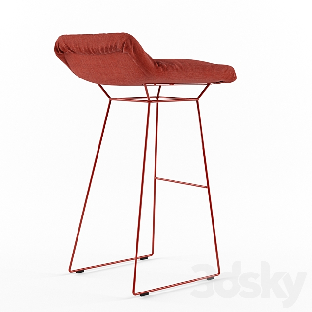 Barstool Leya bar stool 3DS Max Model - thumbnail 2