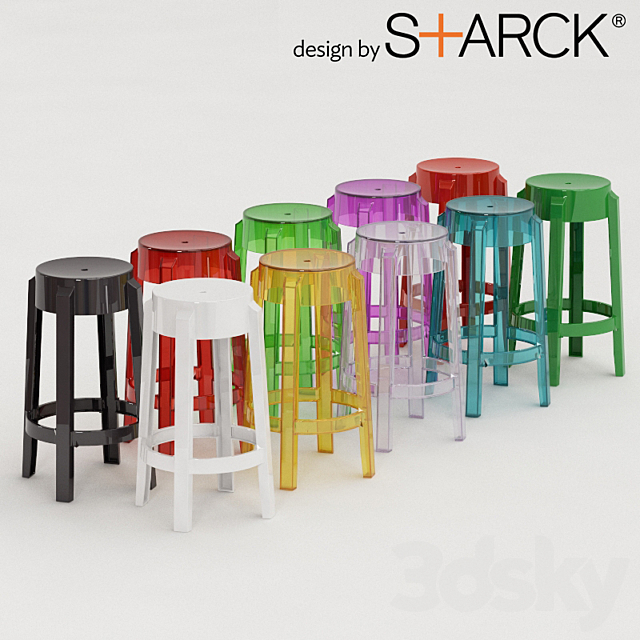 Barstool PHILIPPE STARCK – Ghost 3DS Max Model - thumbnail 2