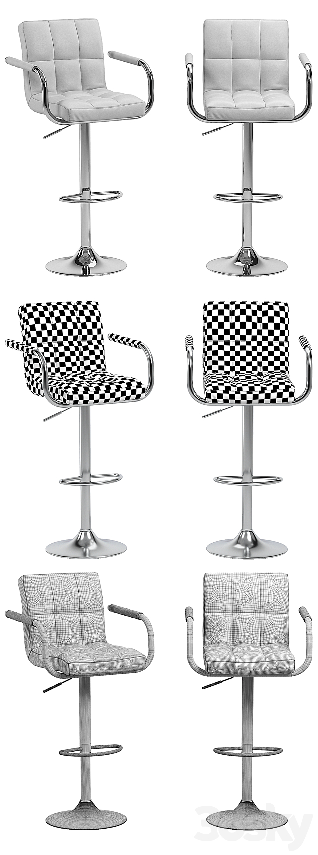 Barstool Songmics 3DSMax File - thumbnail 2