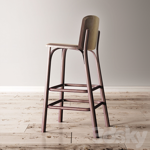 Barstool split 3DS Max Model - thumbnail 2