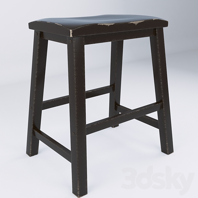 Barstool Verona Home Calera Saddle 3DS Max Model - thumbnail 2