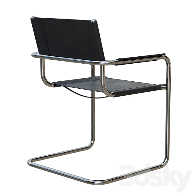 Bauhaus Armchair MS65 3DSMax File - thumbnail 3