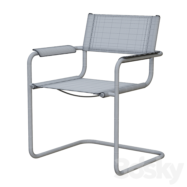 Bauhaus Armchair MS65 3DSMax File - thumbnail 5