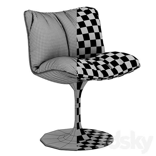 Baxter marilyn chair 3ds Max - thumbnail 3