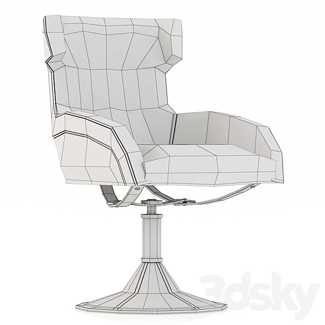 Baxter PALOMA REVOLVING CHAIR 3DSMax File - thumbnail 3