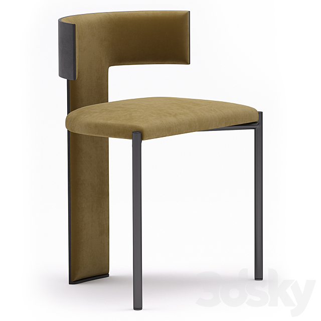 Baxter Zefir Chair 3DS Max Model - thumbnail 2