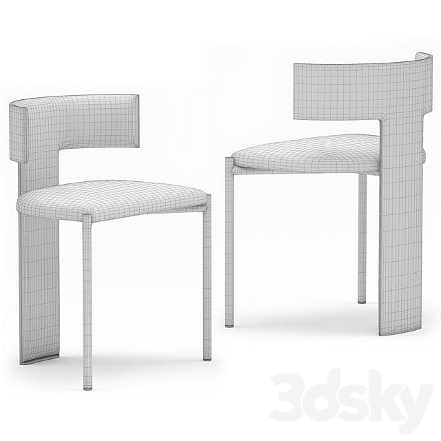 Baxter Zefir Chair 3DS Max Model - thumbnail 7