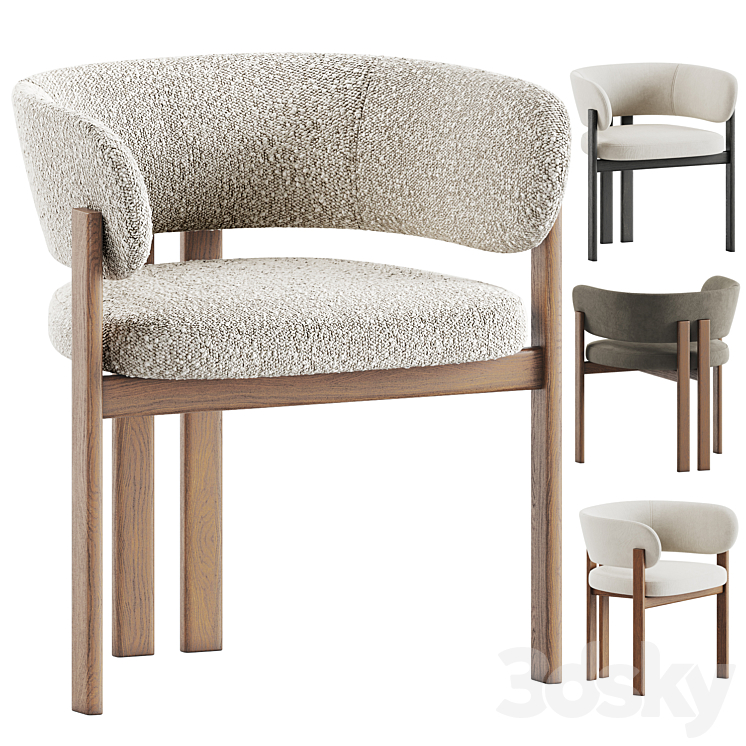 Bay Dining Armchair 3DS Max Model - thumbnail 1