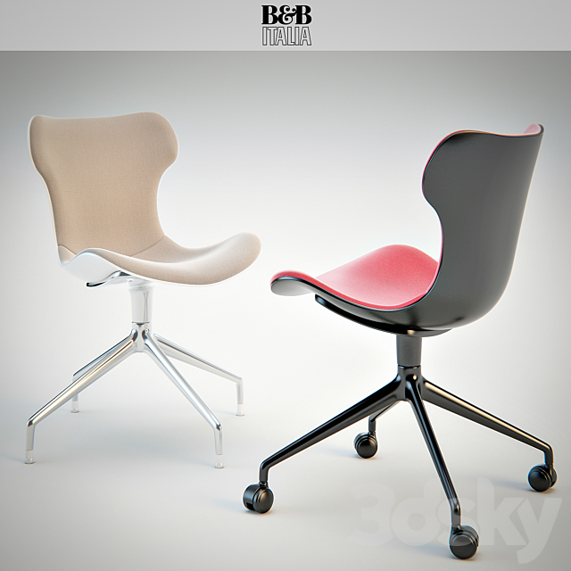 B&B Italia chair PAPILIO SHELL (SH3 SH4) 3ds Max - thumbnail 1