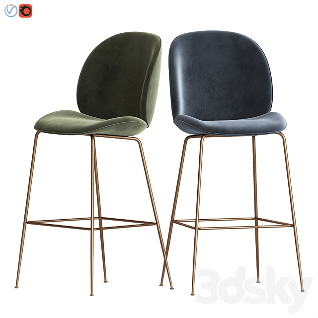 Beetle Bar Chair Gubi 3DSMax File - thumbnail 1