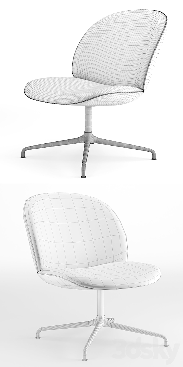 Beetle Lounge Chair -Gubi 3DS Max Model - thumbnail 3