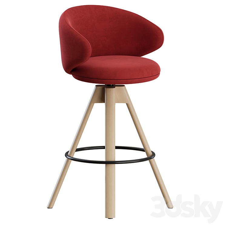 Belle ST-4WL Stool by Arrmet 3DS Max Model - thumbnail 1