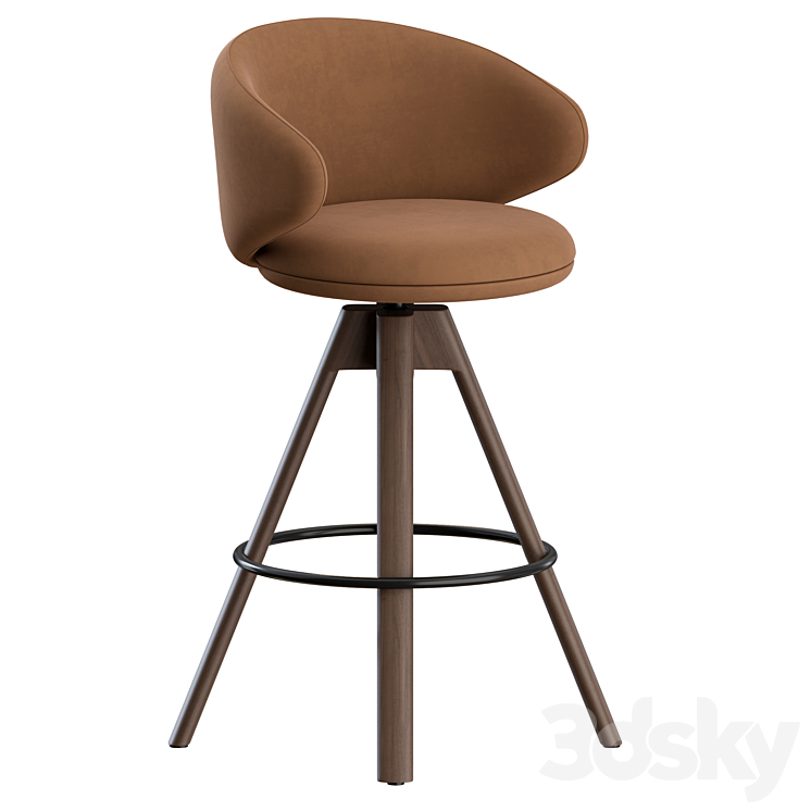 Belle ST-4WL Stool by Arrmet 3DS Max Model - thumbnail 2