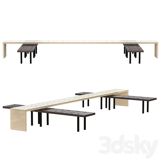 bench 3DSMax File - thumbnail 1