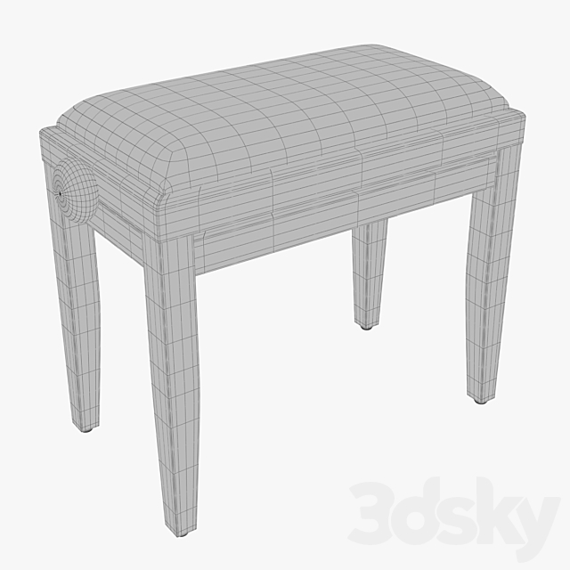 Bench for piano Thomann KB-15BM 3DSMax File - thumbnail 3