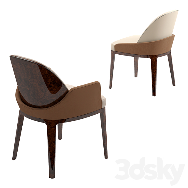 Bentley Home Malvern chair 3DSMax File - thumbnail 2