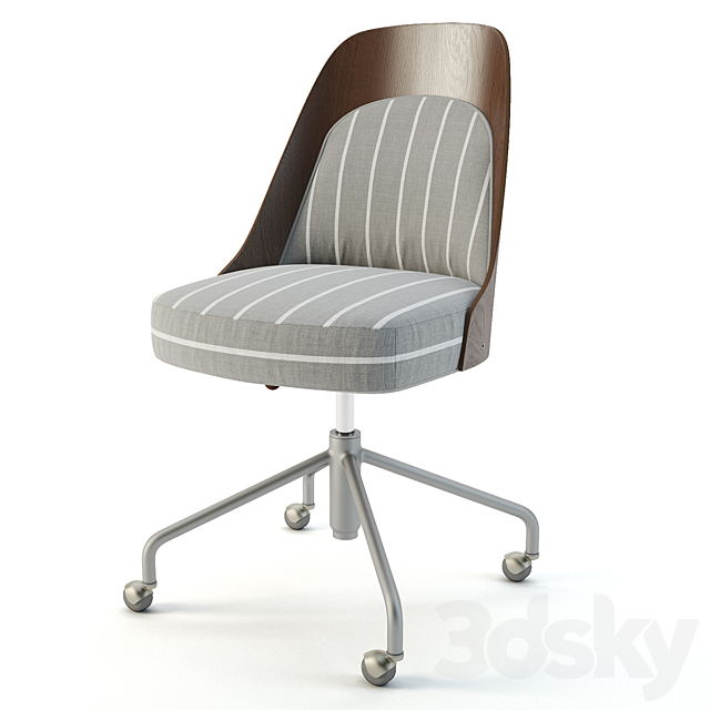 Bentwood Office Chair 3DS Max Model - thumbnail 1