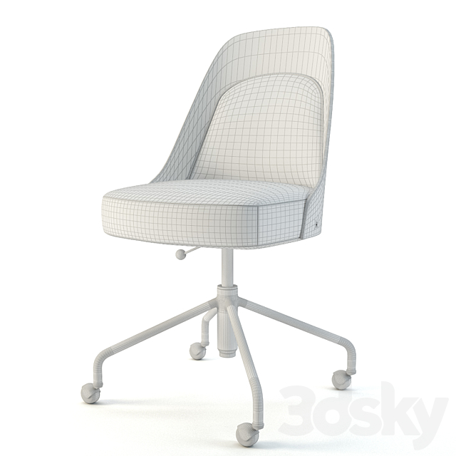 Bentwood Office Chair 3DS Max Model - thumbnail 3