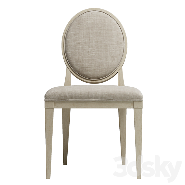 Bernhardt East Hampton Oval Back Side Chair 3DSMax File - thumbnail 2