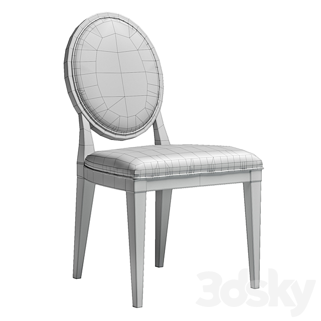 Bernhardt East Hampton Oval Back Side Chair 3DSMax File - thumbnail 3