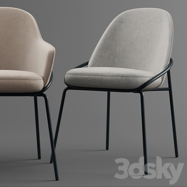 Berto Salotti. Chair JACKIE. 3DSMax File - thumbnail 2