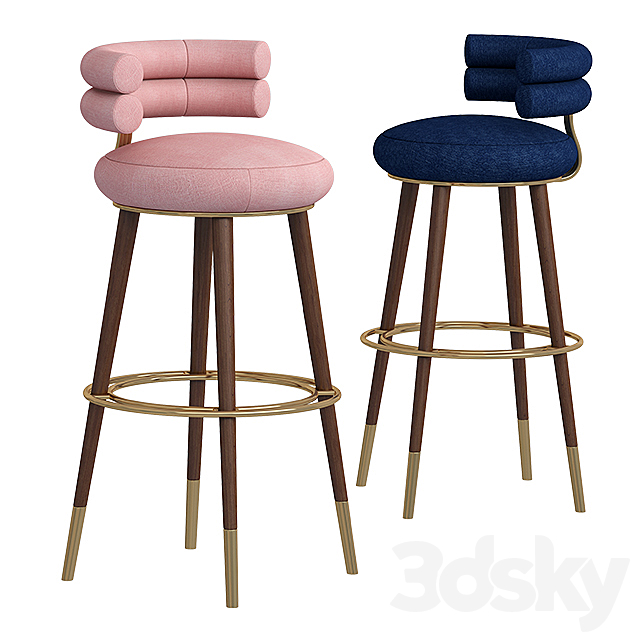 Betsy bar chair 3ds Max - thumbnail 1