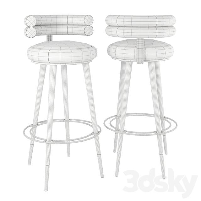 BETSY BAR CHAIR 3DSMax File - thumbnail 2