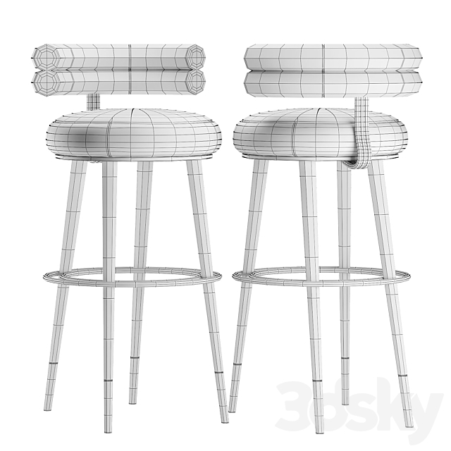 Betsy bar stool 3DSMax File - thumbnail 5