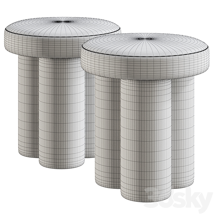 BIG FOOT Fabric stool by 101 Copenhagen 3DS Max Model - thumbnail 2