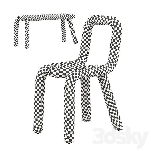 Big-Game Bold chair and bench 3ds Max - thumbnail 3