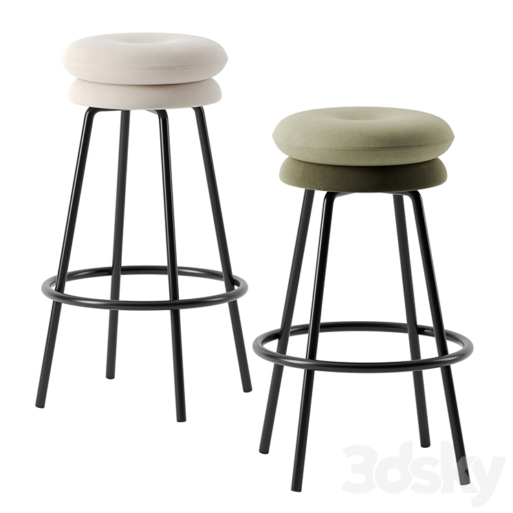 Big Tom barstool by Richard Lampert 3DS Max Model - thumbnail 1