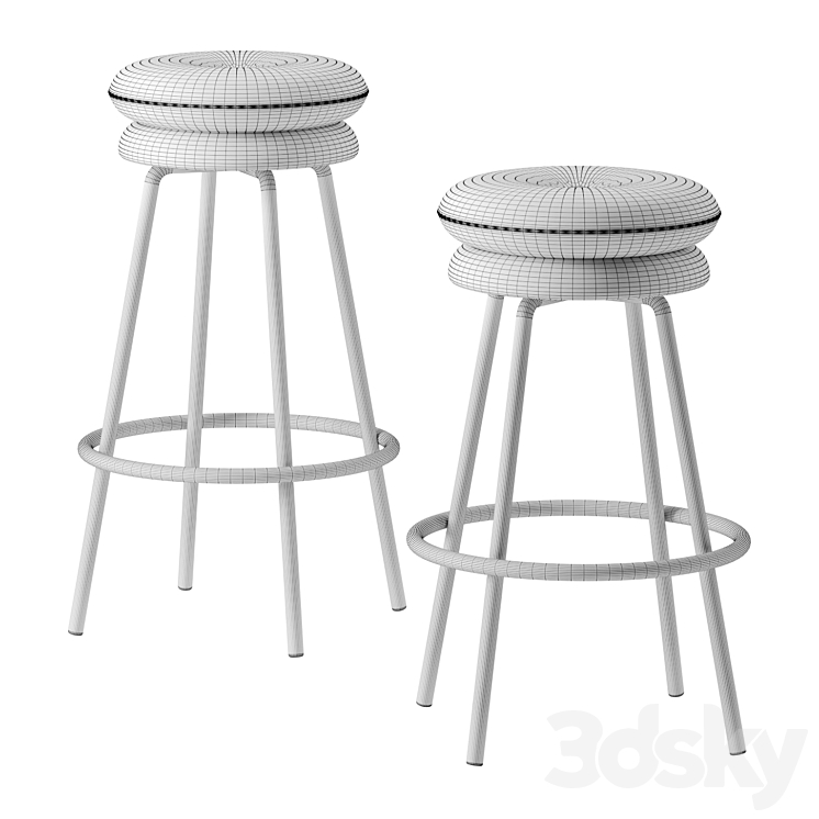 Big Tom barstool by Richard Lampert 3DS Max Model - thumbnail 2