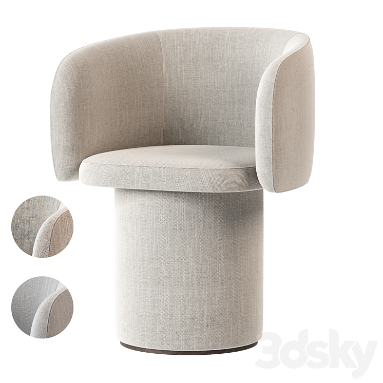 Billie chair by ditreitalia 3DS Max Model - thumbnail 1