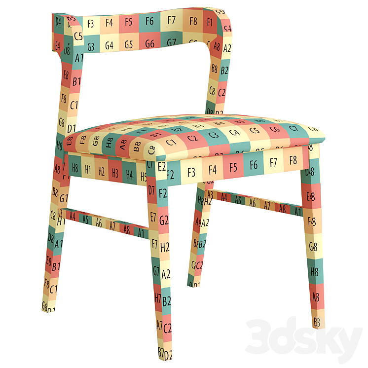 BJORN DINING CHAIR 3DS Max Model - thumbnail 2