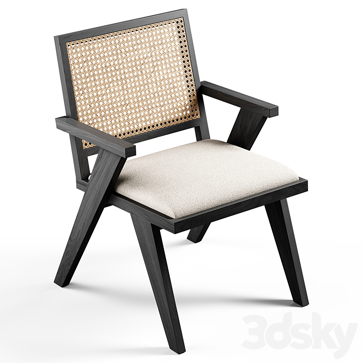 Black Rooster Decor – Pierre Chair 3DS Max Model - thumbnail 3