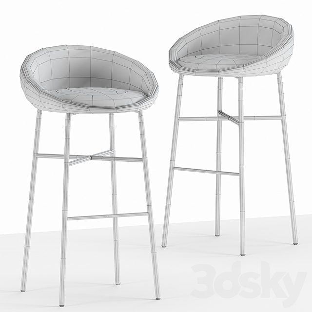 BLOOM BAR STOOL 3DSMax File - thumbnail 4