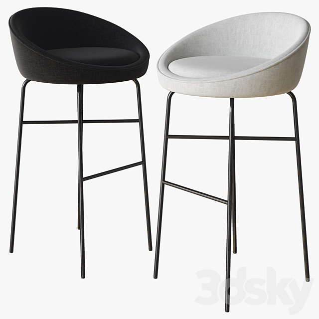 bloom bar stool parla 3DS Max Model - thumbnail 3