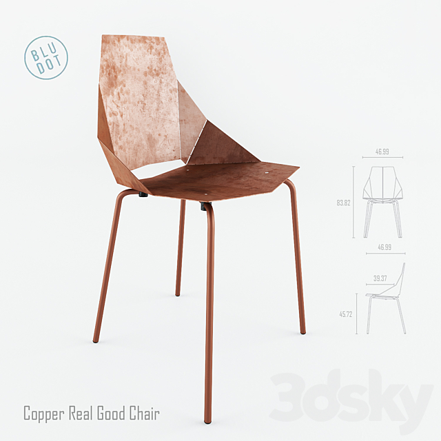 Blu Dot Copper Real Good 3DS Max Model - thumbnail 2