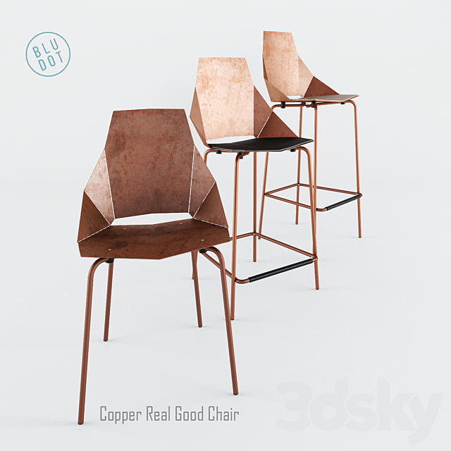 Blu Dot Copper Real Good 3DS Max Model - thumbnail 3