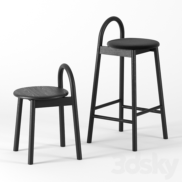 Bobby stools by Designb them 3DSMax File - thumbnail 1