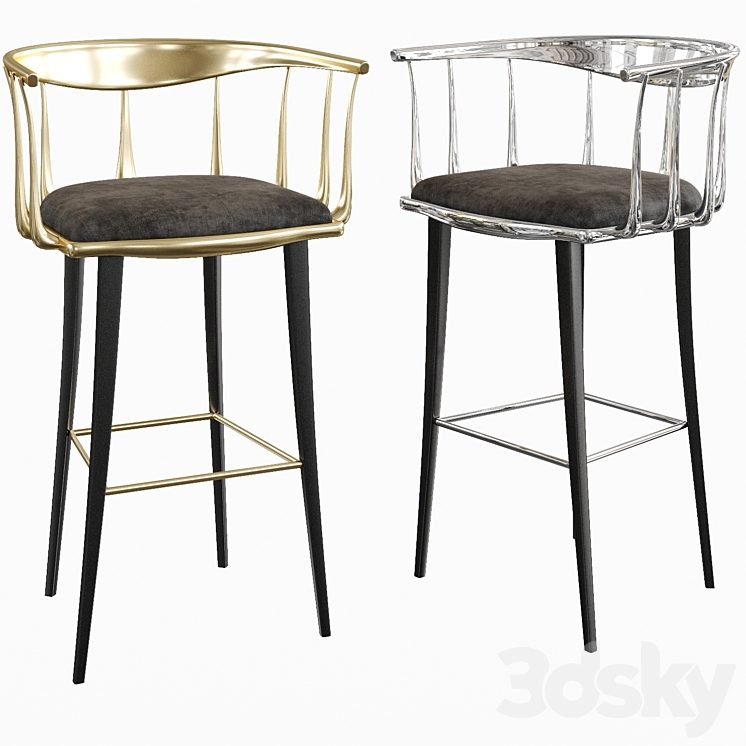 Boca Do Lobo No 11 Bar stool 3DS Max Model - thumbnail 1