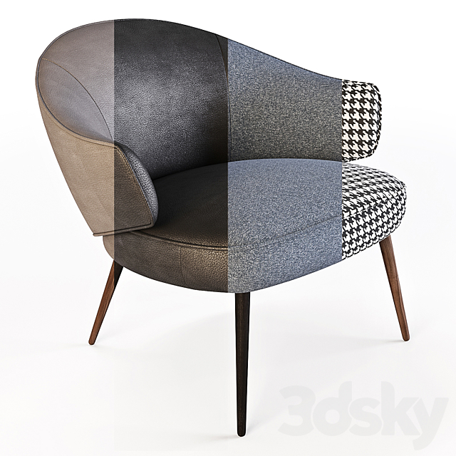 boConcept: ArmChair – Charlotte 3DS Max Model - thumbnail 2